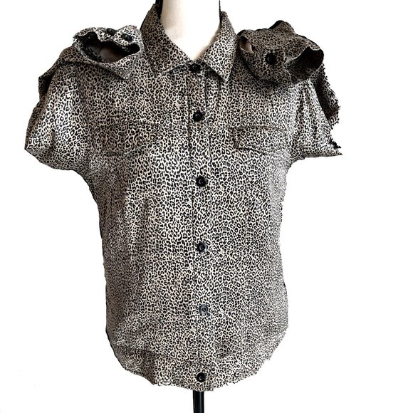 WORTHINGTON Silk Jacket Animal Leopard Cheetah Print Size Large - Picture 5 of 8